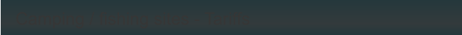 Camping / fishing sites - Tariffs